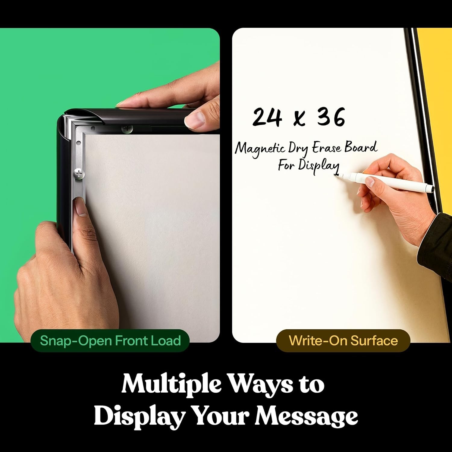 Weatherproof 24×36 A-Frame Sign with Magnetic Dry Erase Surface for Promotions