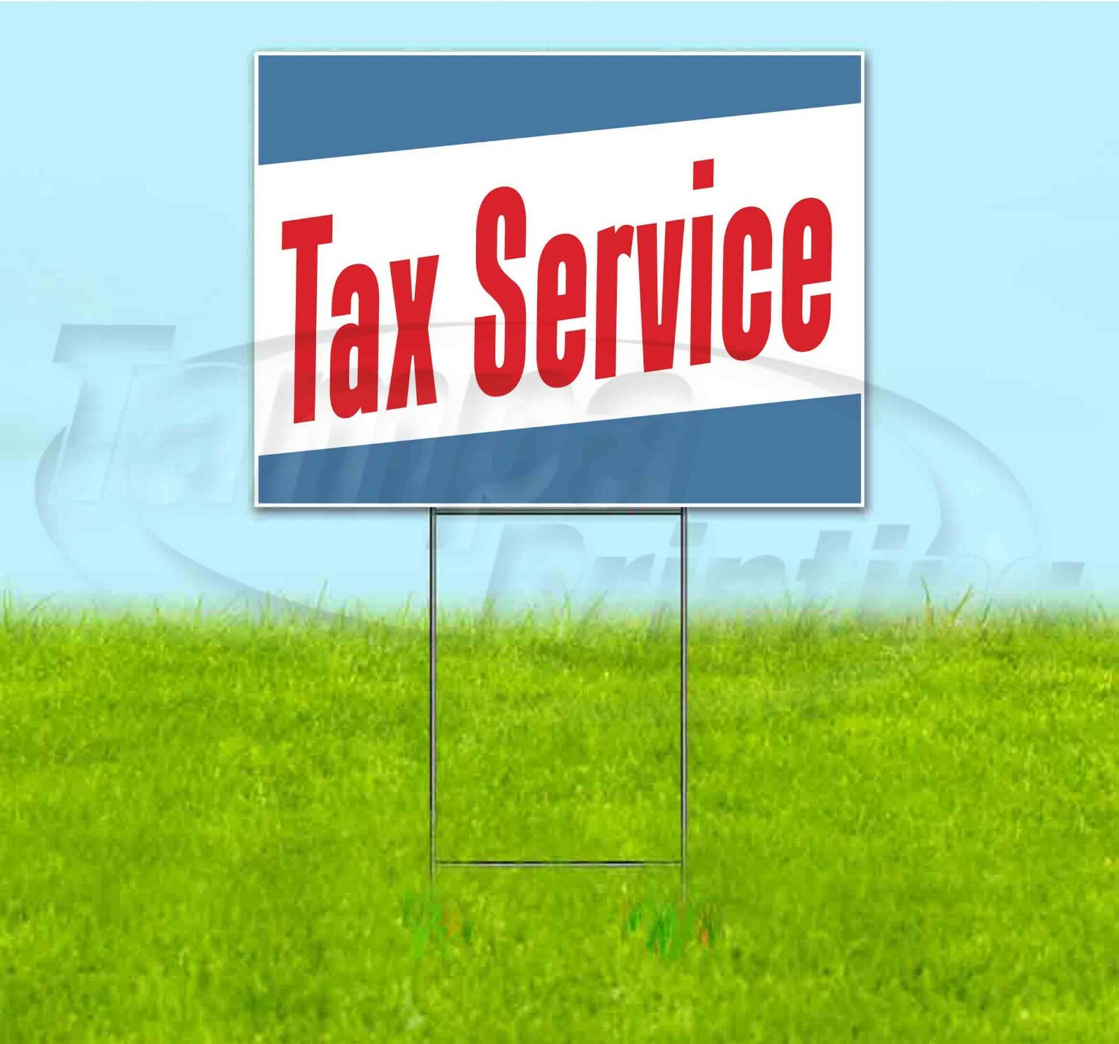 TAX SERVICE 18×24 Yard Sign WITH STAKE Corrugated Bandit USA BUSINESS