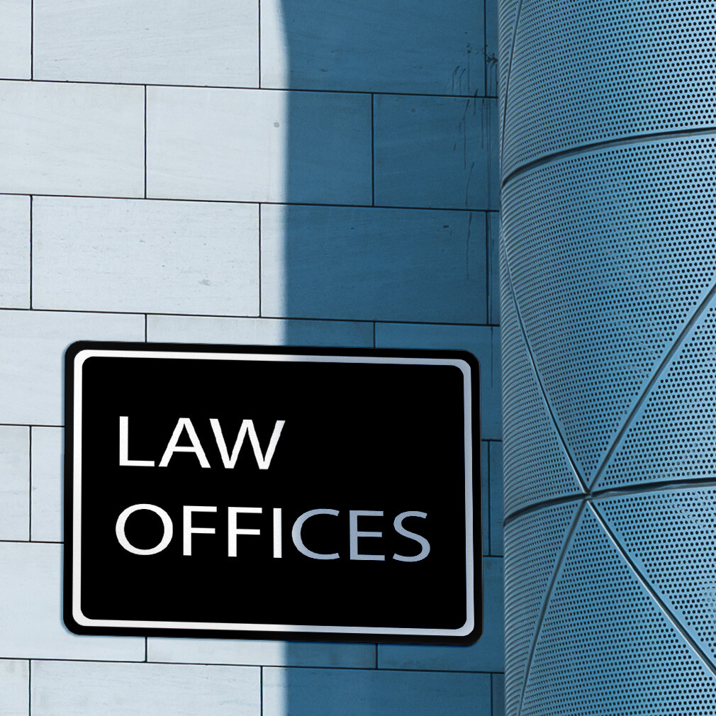 Horizontal Metal Sign Law Offices Business Weatherproof Street Signage