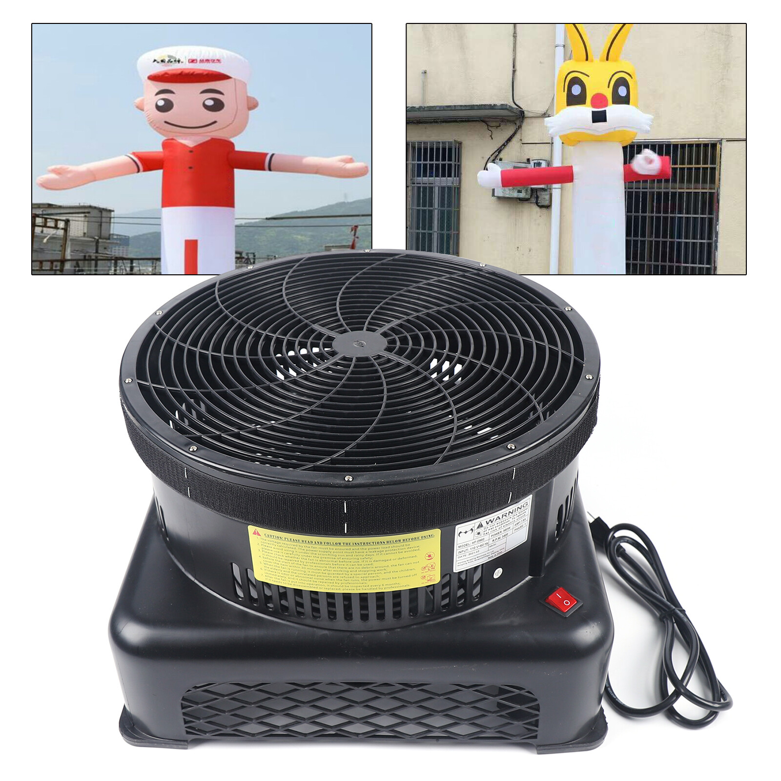 18Inch Air Blower for Inflatable Tube Man Tall Sky Dancers 950W Blower Fan