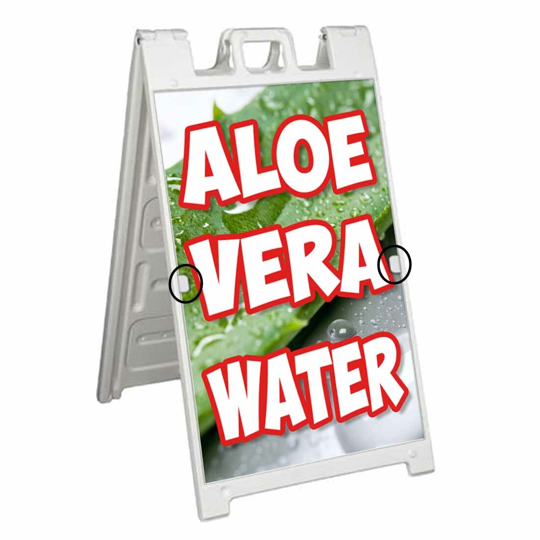 ALOE VERA WATER Signicade 24×36 A Frame Sidewalk Sign Double Sided DRINK