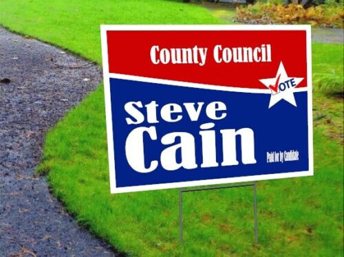 50 Custom Yard Signs 18×24 Full Color Double Sided 30 inch Stakes Included