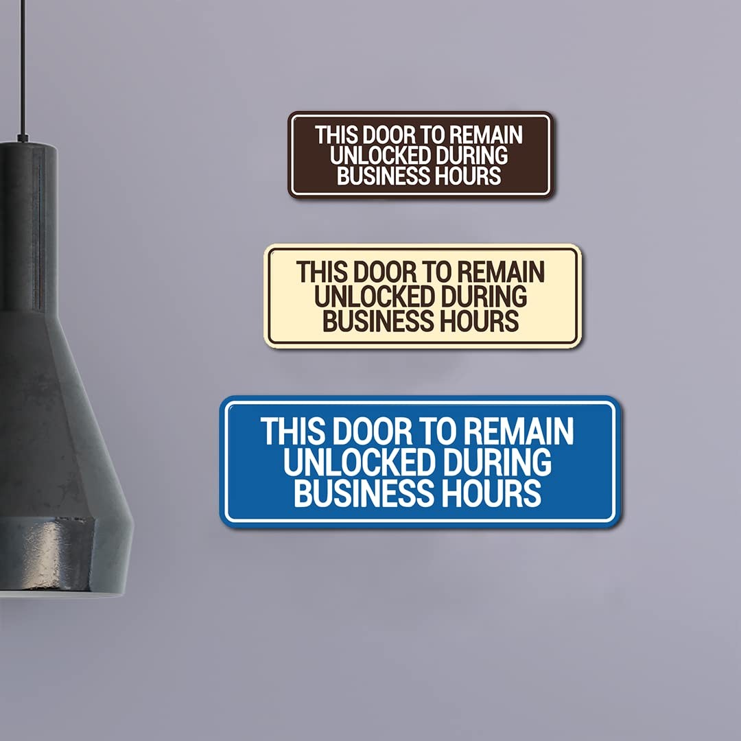 Signs ByLITA Standard This Door To Remain 2 x 6&Prime; – Small (1 Pack), Black