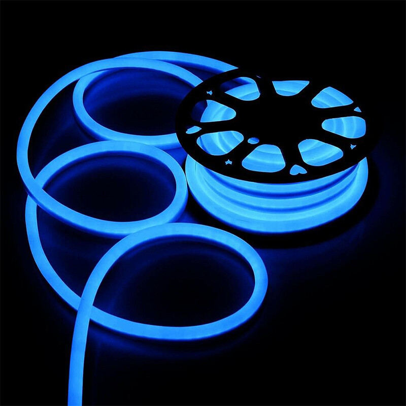 Blue 330ft 110V Waterproof LED Neon Rope Light Strip Outdoor DIYSign Lighting US