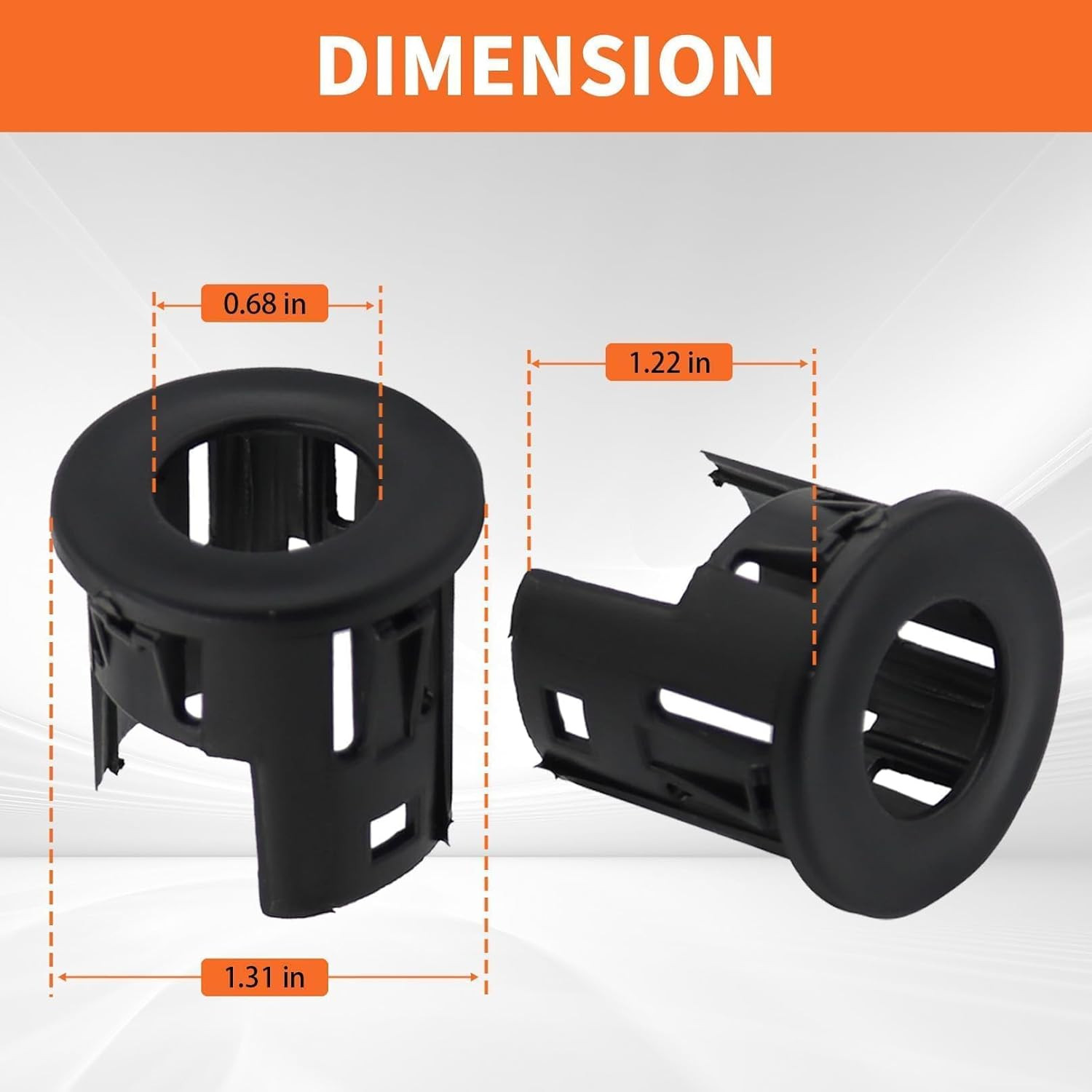 4X Parking Assist Sensor Mount Bracket Bezels Compatible with 2014-2018 Ram 1500