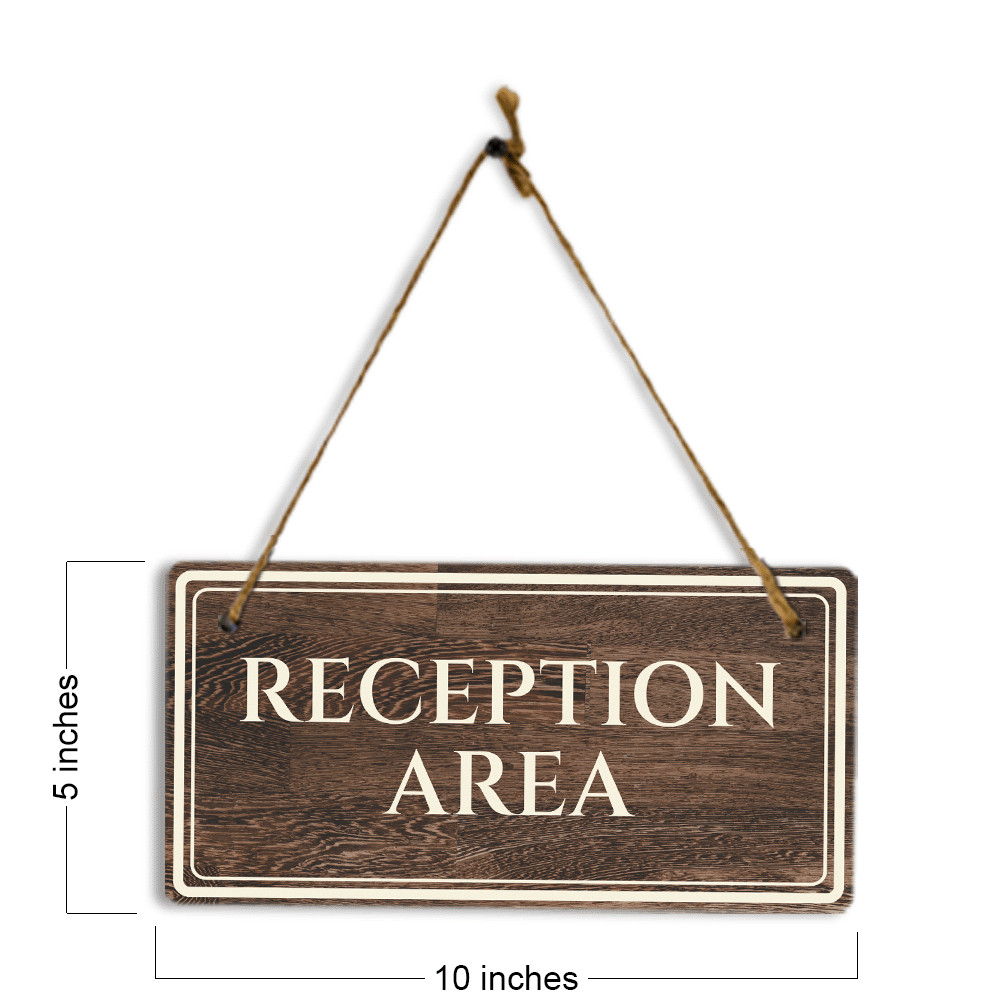 Reception Area 5&Prime; x 10&Prime; Hanging Wall or Door Sign | Legal and Court Signage