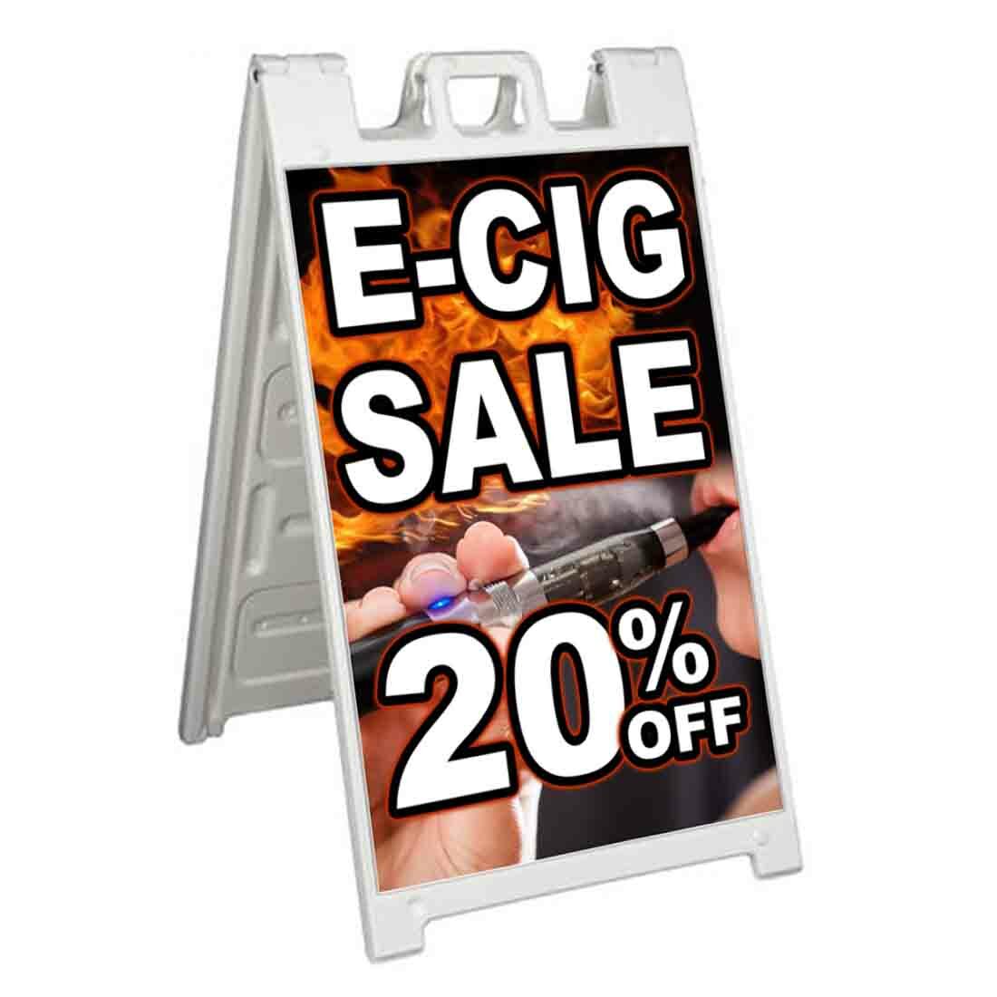 E-CIG SALE 20% OFF Signicade 24×36 Aframe Sidewalk Sign Banner Decal VAPE