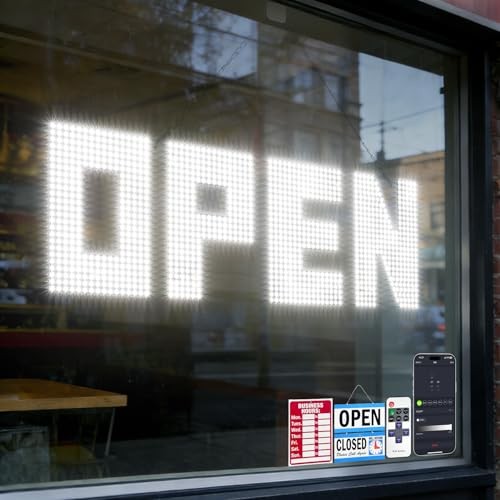43&Prime;x14&Prime; Large LED Open Sign, Super Bright Open Signs for Business, Dimmable Big