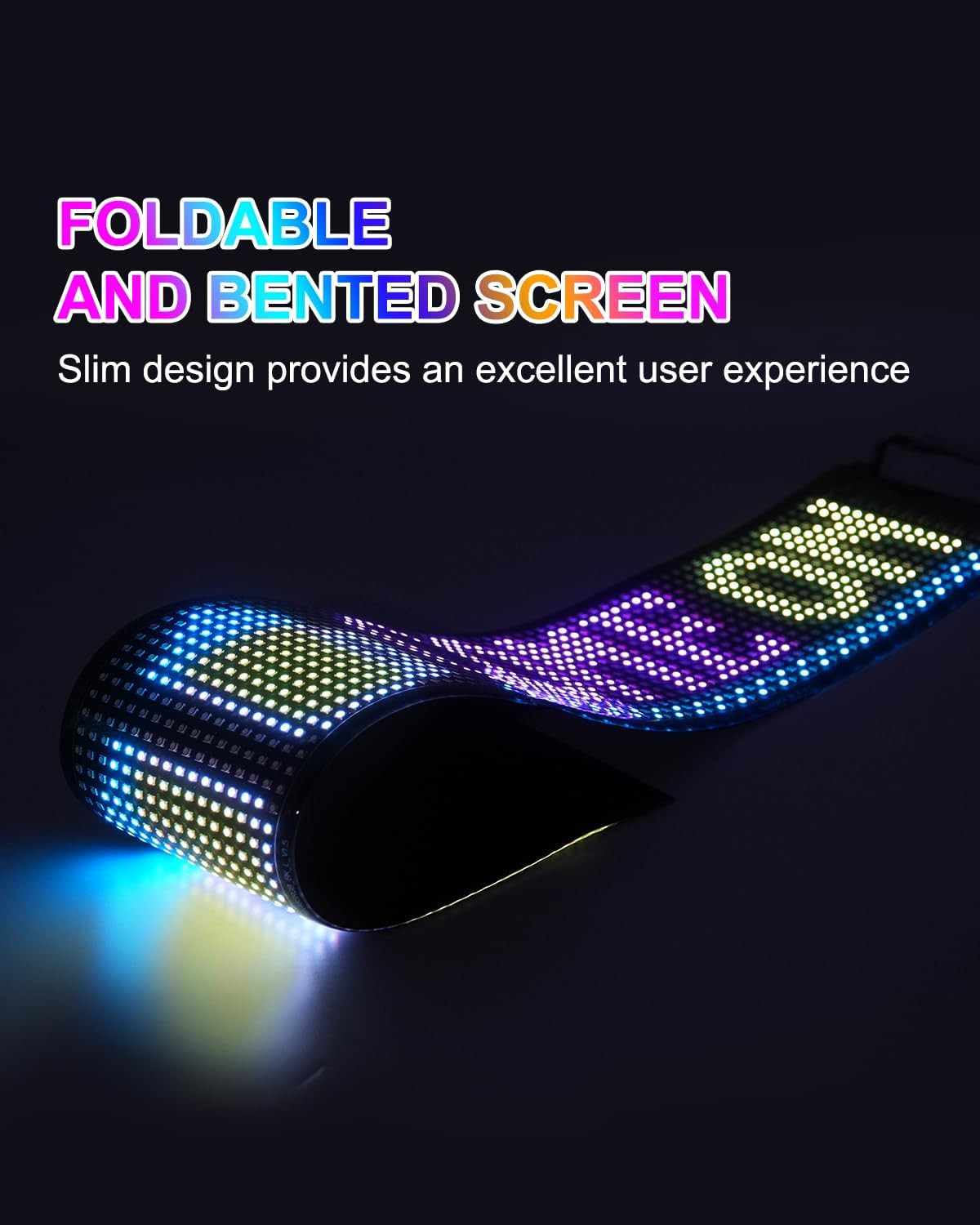 Full Color Programmable LED Sign with Bluetooth Control – 23&Prime; x 5&Prime; Display