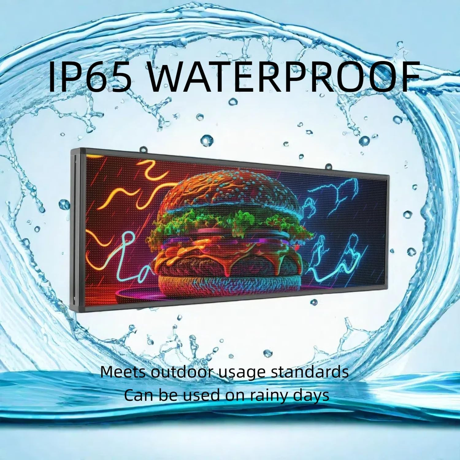 40 »x17 » Programmable LED Sign, WiFi/USB Control, Waterproof for Outdoor Use