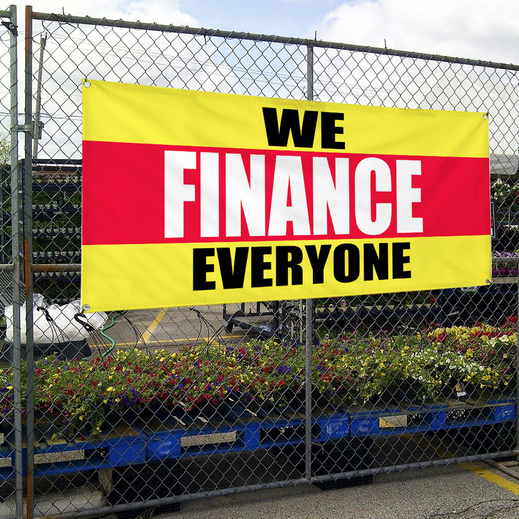 Vinyl Banner Multiple Sizes We Finance Everyone Car Body Shop Repair Business