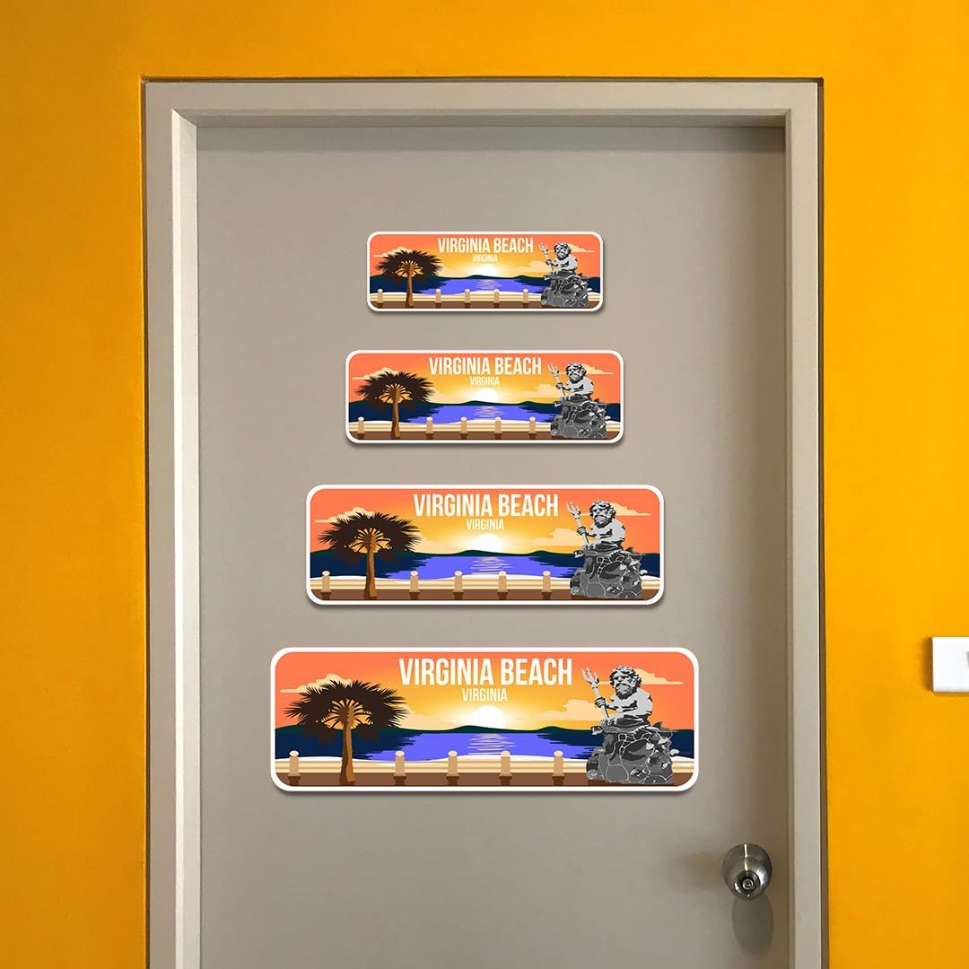 Standard Plus Virginia Beach, Virginia Wall or Door Sign | Famous US Beaches