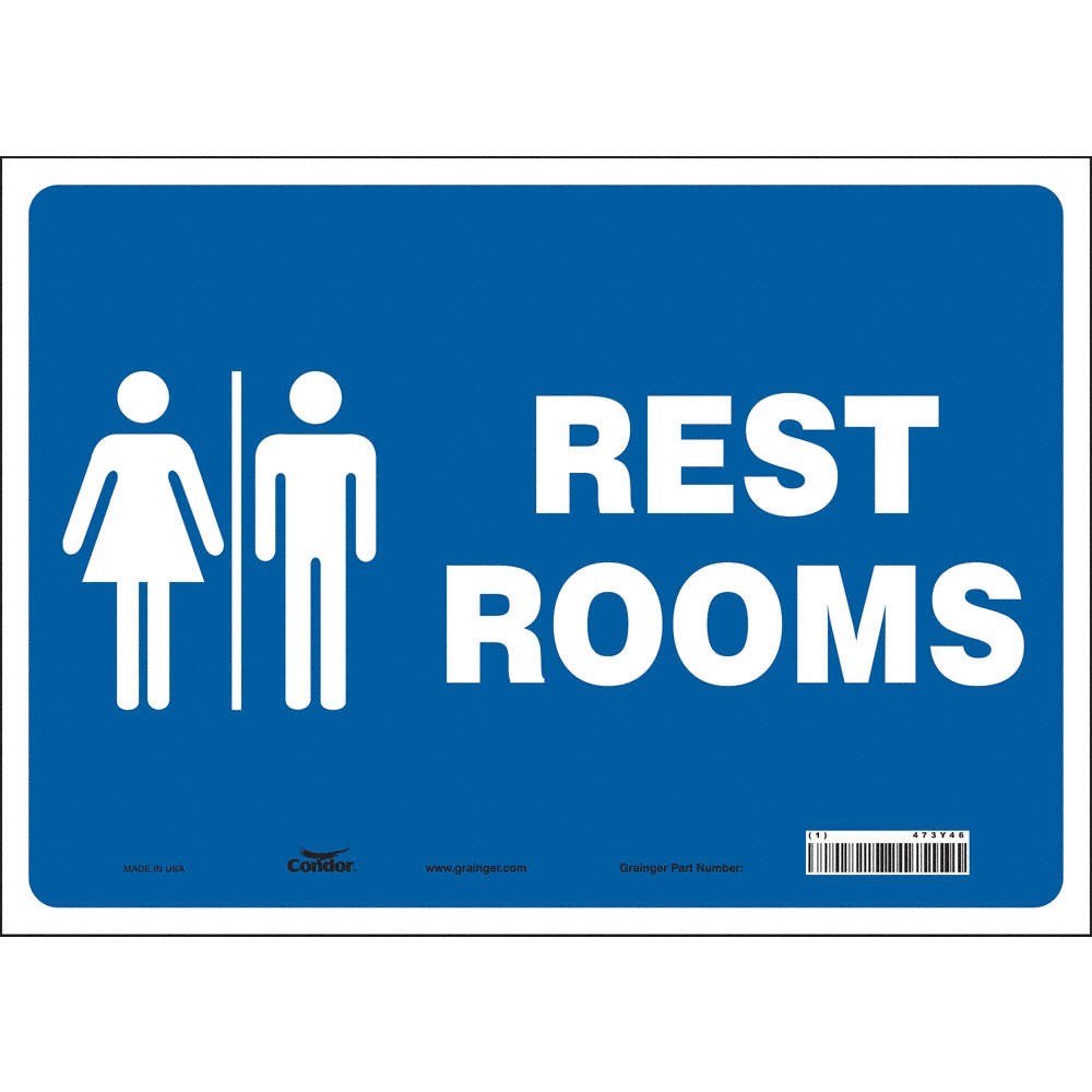 CONDOR 473Y46 Safety Sign,10 in x 14 in,Vinyl 473Y46
