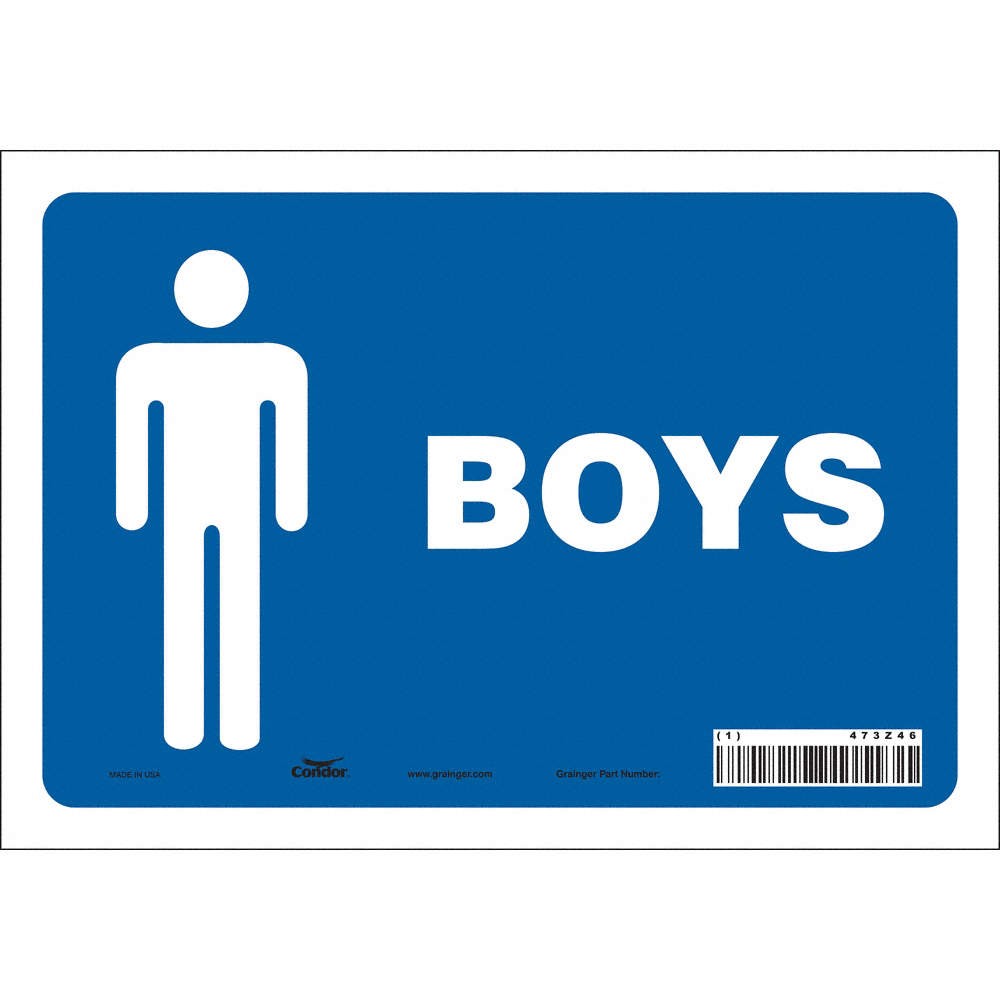 CONDOR 473Z46 Safety Sign,7 in x 10 in,Vinyl 473Z46