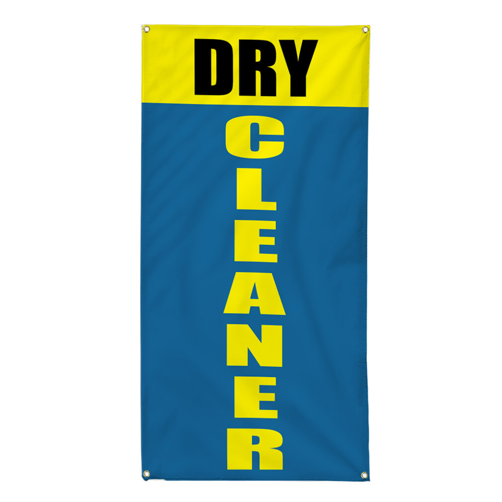 Vertical Vinyl Banner Multiple Sizes Dry Cleaner Promotion Business F Business