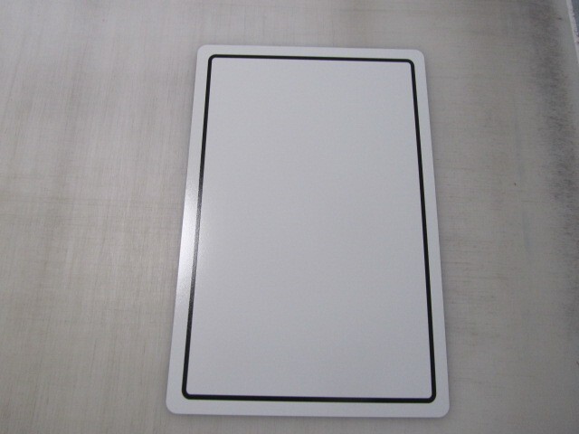18&Prime;x12&Prime; White with Black Outline Aluminum Metal Sign Blank
