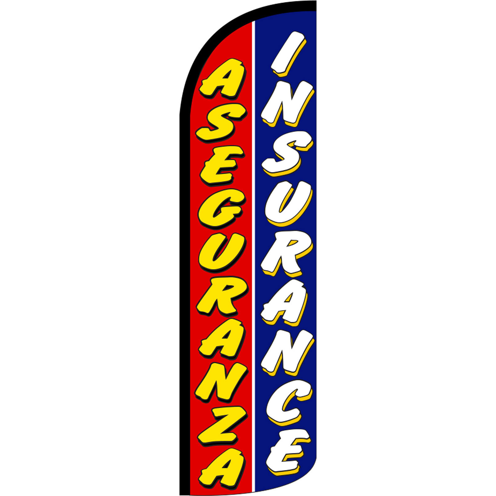 Aseguranza 3 ft X 11 1/2 ft Windless Swooper Flag