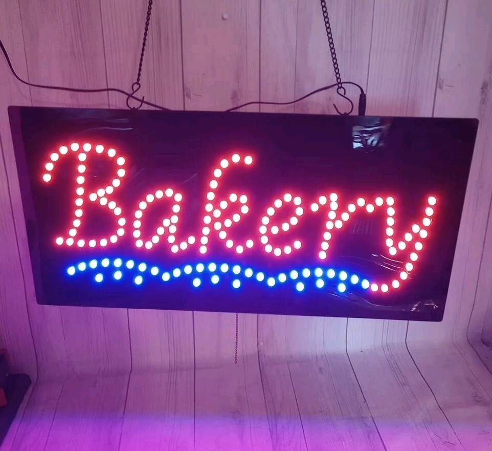 LED Bakery Window Sign Open Sign Store Sign Business Sign ~ 3 Mode ~ TWC