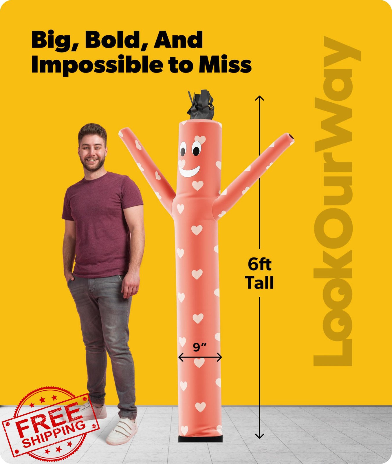 LookOurWay Pink 7ft Attachment Air Dancer