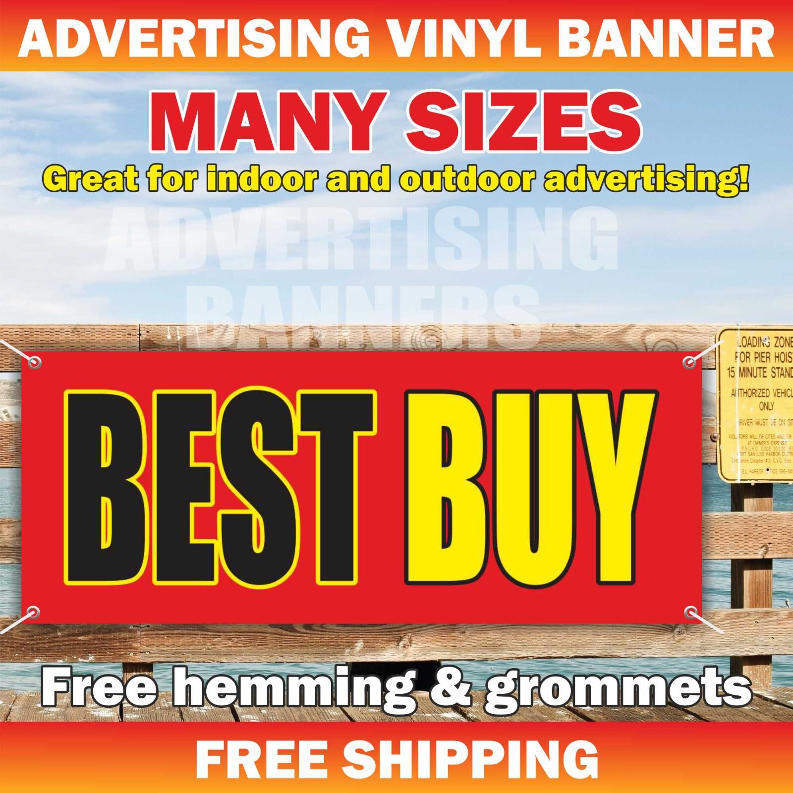 BEST BUY Advertising Banner Vinyl Mesh Sign good fix sale price shop discount