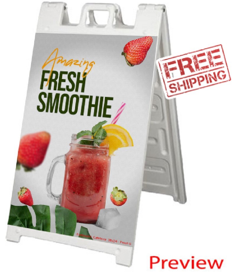 Signicde A-Frame Sidewalk Sign & 2 Plastic Sign Panels 24 »x36 » Custom Printed
