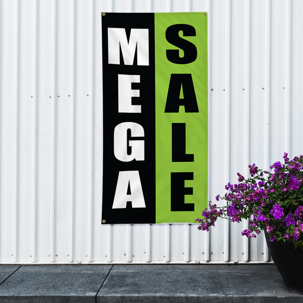 Vertical Vinyl Banner Multiple Sizes Mega Deal Promotion Business Business