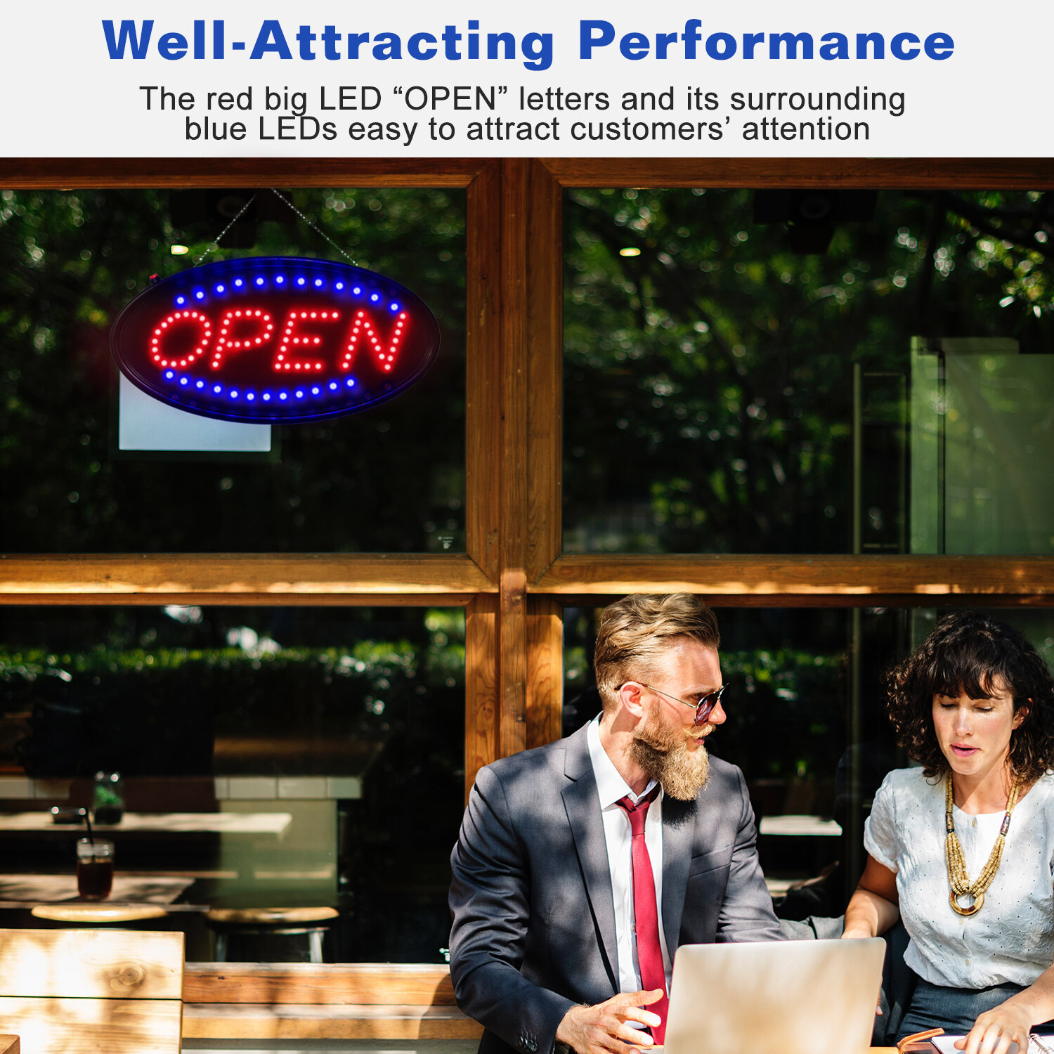 LED Open Sign Business Open Sign Advertisement Board for Business/Shop/Bar/Hotel