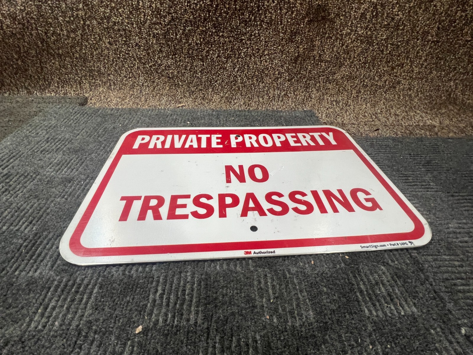 QTY 2 SmartSign 18x12in “Private Property No Trespassing » Aluminum 3M Laminated