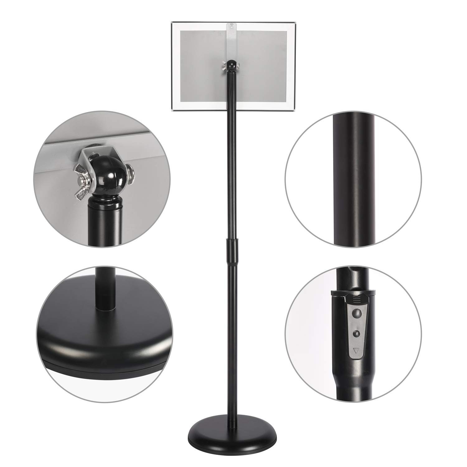 Adjustable Heavy Duty Pedestal Sign Holder Floor Stand, Sign Stand Poster Sta…