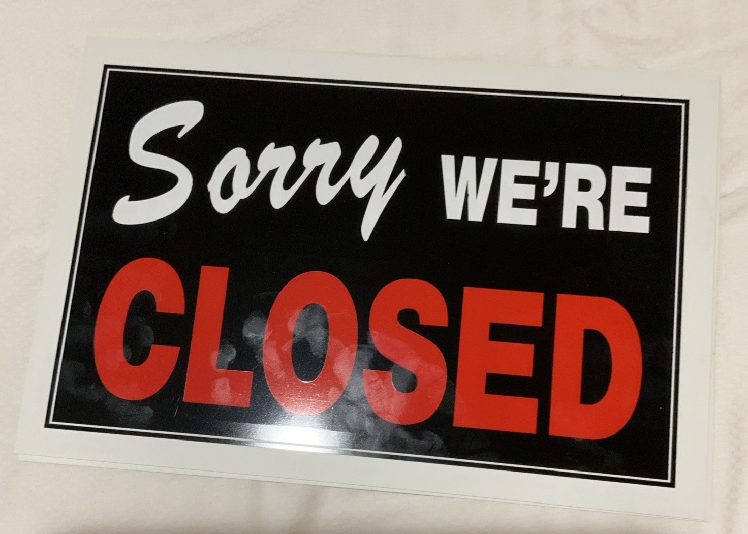 Hillman 839916 Come In We&rsquo;re Open, Sorry We&rsquo;re Closed 2 Sided Sign LOT OF 4