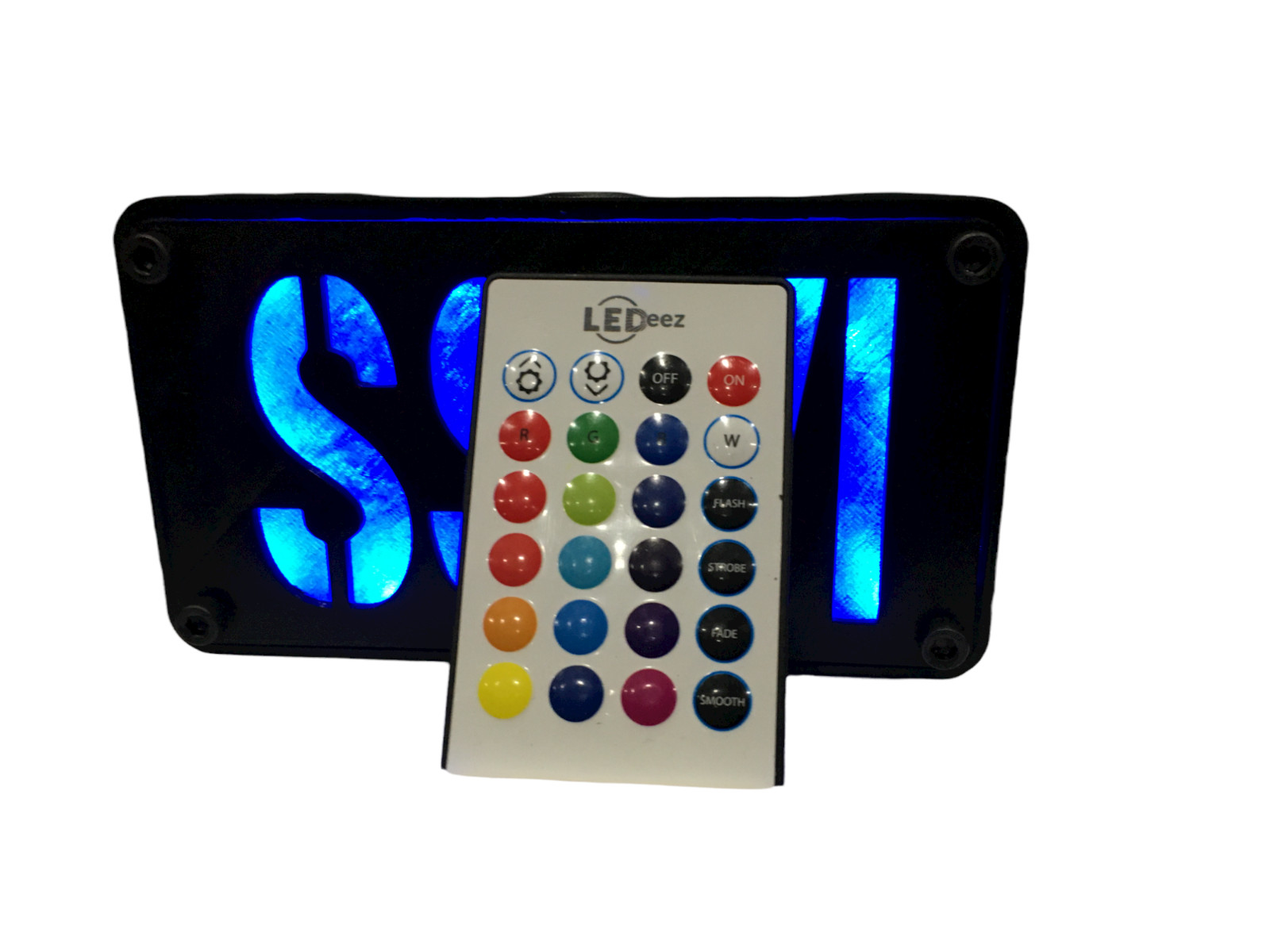 Custom MultiColor LED Wall or Desk Sign With Remote – Add Any Name You Want, USA