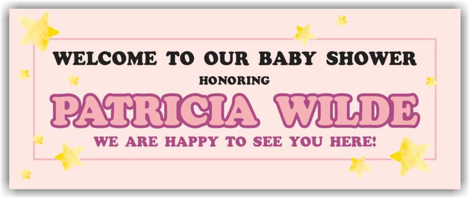 Baby Shower Celebrating Advertising Banner Vinyl Mesh Sign Custom Name Welcome