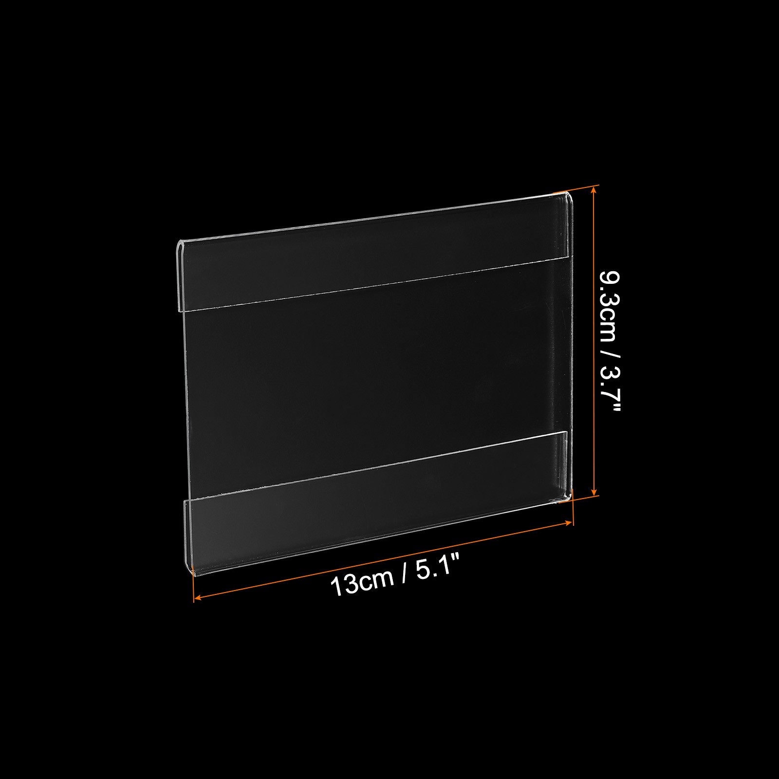 10Pcs 3.5×5&Prime; Wall Mount Acrylic Sign Holder with Tape for Office, Clear