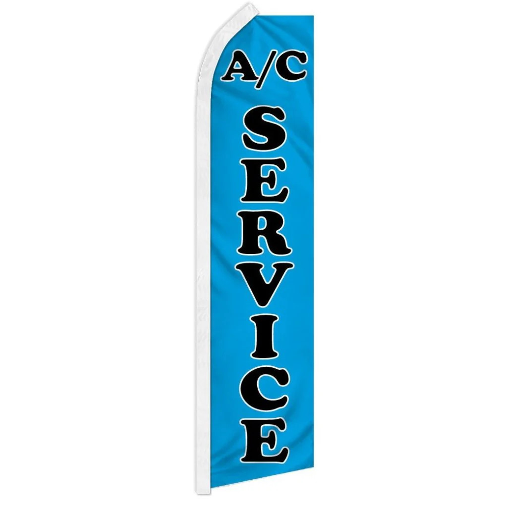 A/C SERVICE advertising super flag polyester banner *POLE NOT INCLUDED*