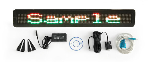 Programmable Tri-Color LED Sign with Remote 4&Prime;x26&Prime;, Electronic Message Display
