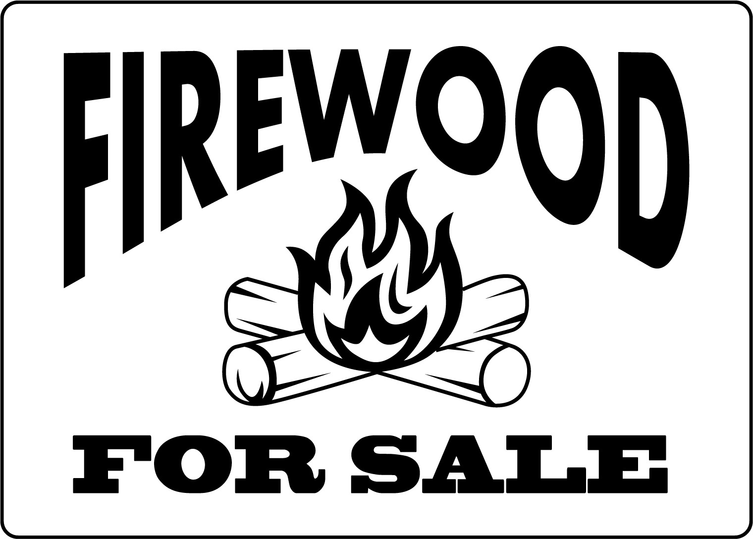 FIREWOOD FOR SALE | Adhesive Vinyl Sign Decal