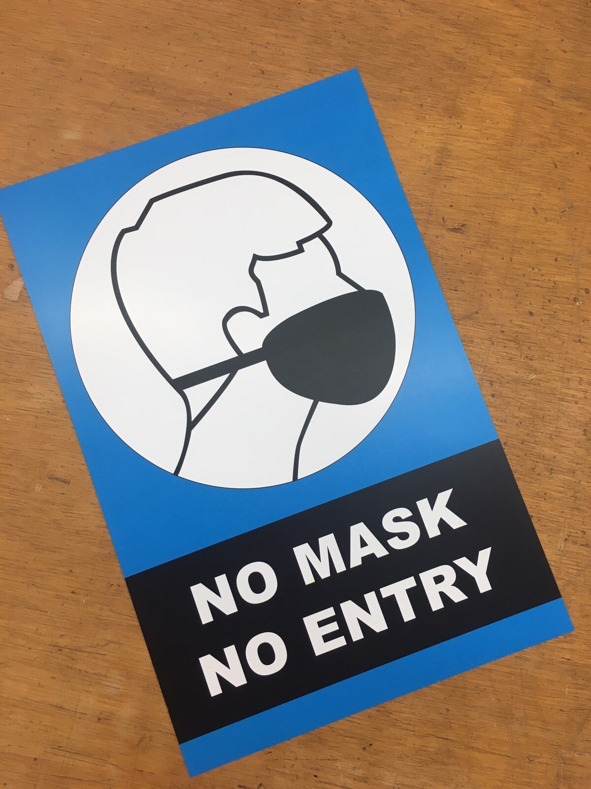 NO MASK NO ENTRY POSTER SIGN 11X17 2 Pack NEW SOCIAL HEALTH
