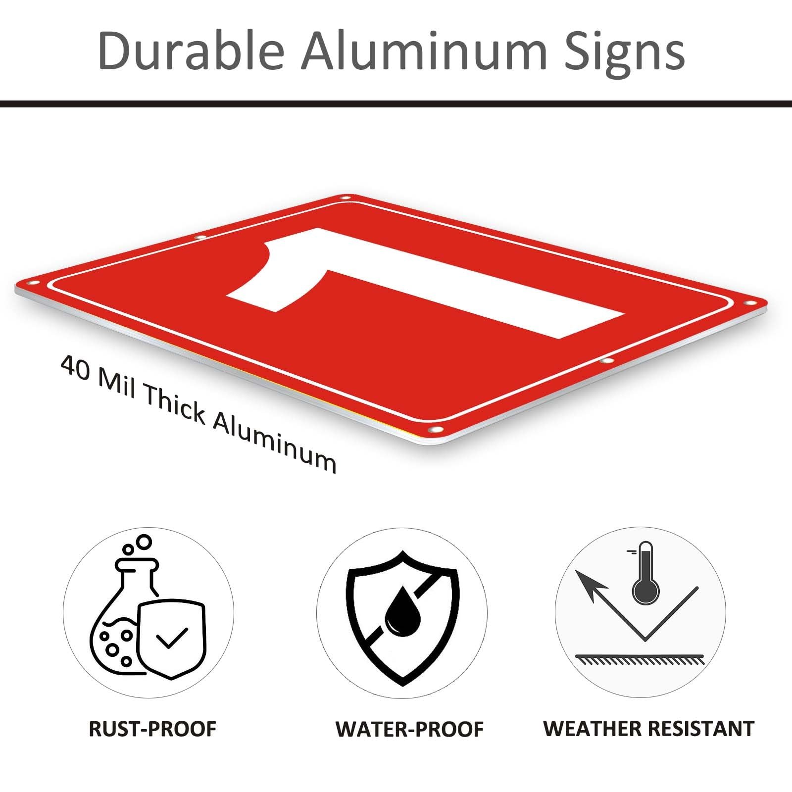 Numbered Sign 1 Aluminum For Tennis Court 12×8 Inch Parking Lots Metal Weather
