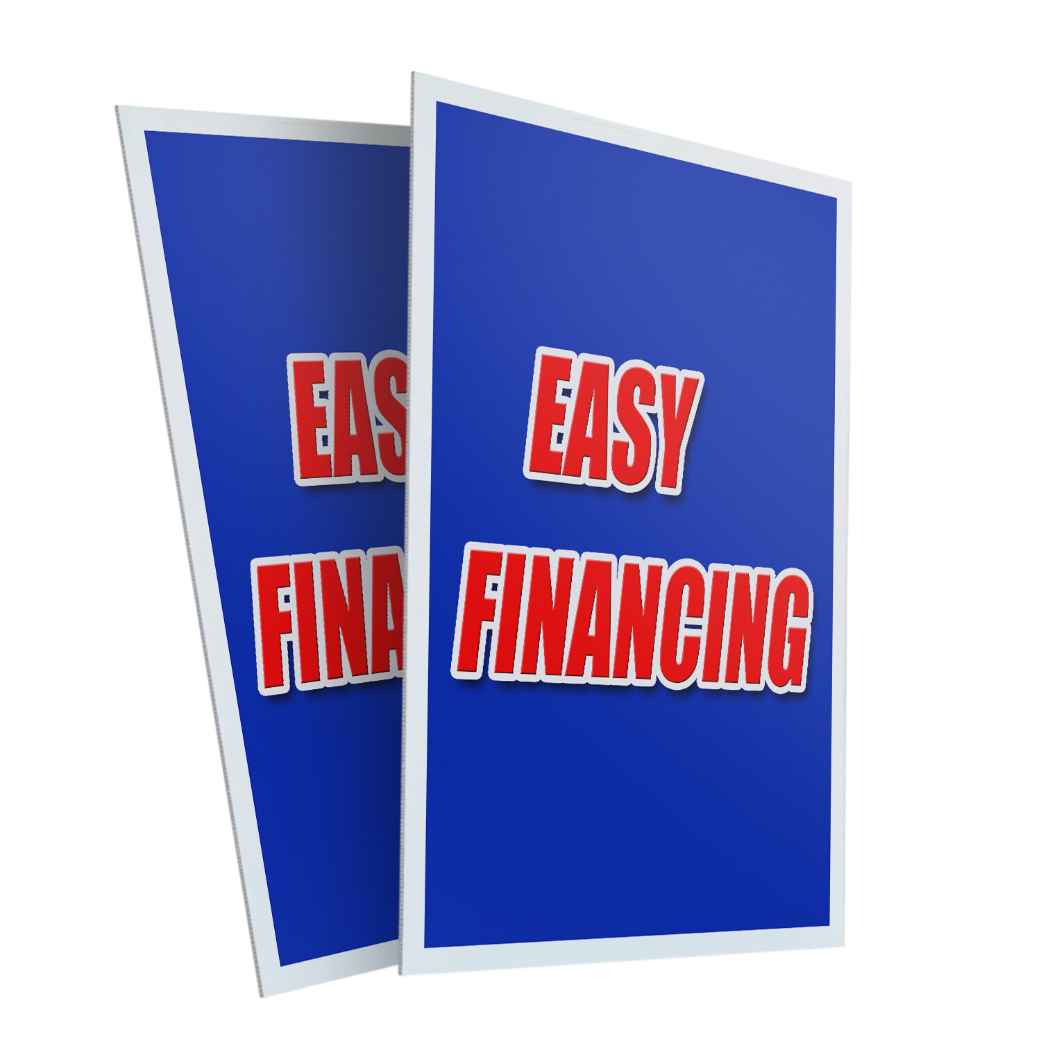 Easy Financing 24&Prime; x 36&Prime; 2 Pack Of Store Sign Plastic Or Decal