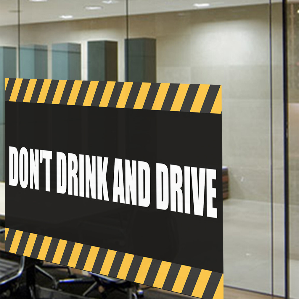 Decal Stickers Don&rsquo;T Drink and Drive Vinyl Store Sign Label Restaurant & Food
