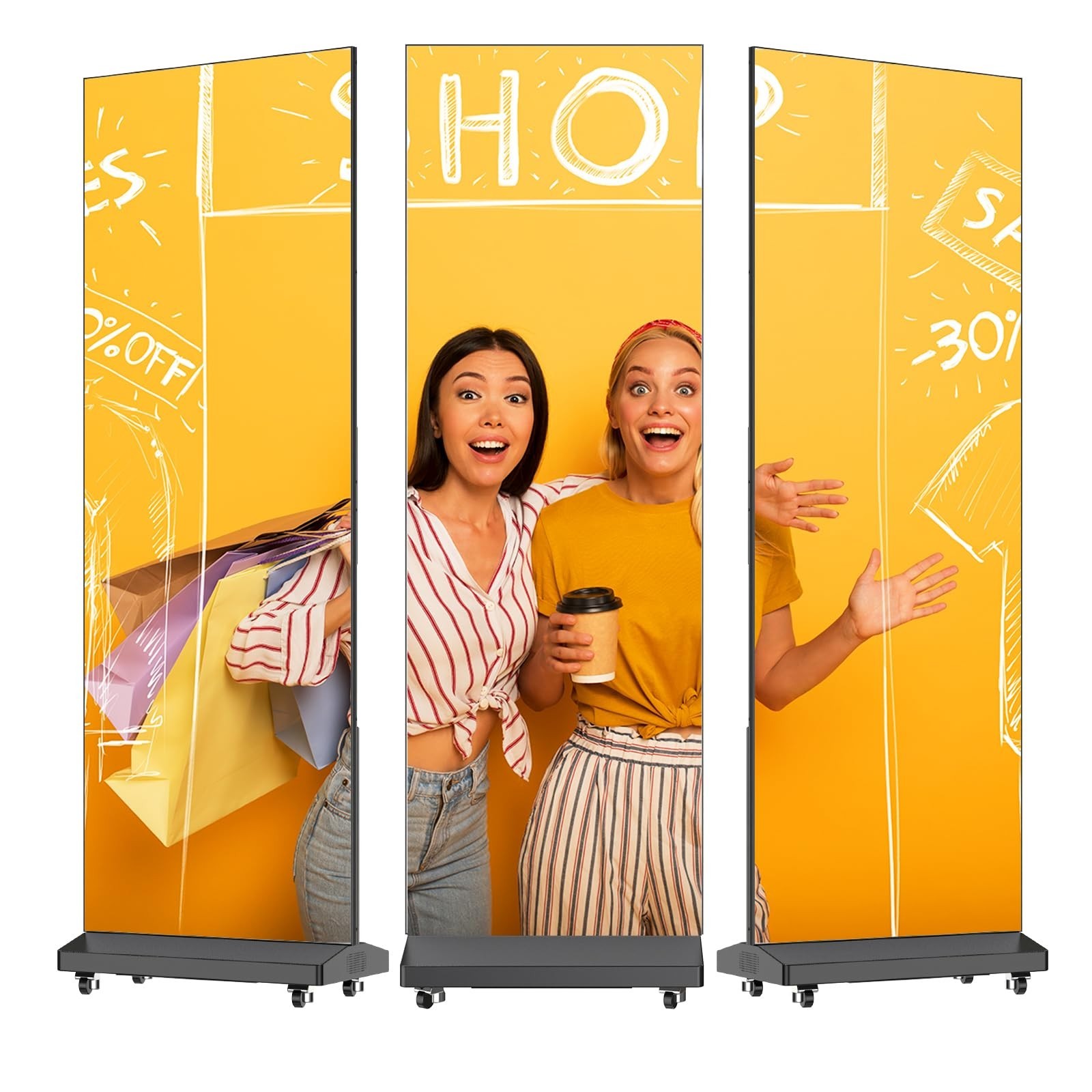 80 Inch LED Digital Signage Display, Foldable Seamless Stitching Kiosk