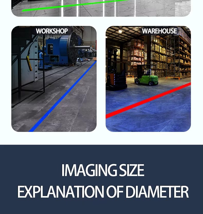 High-Power Laser Line Projector – IP65 Workshop Safety Light with Visible Beam