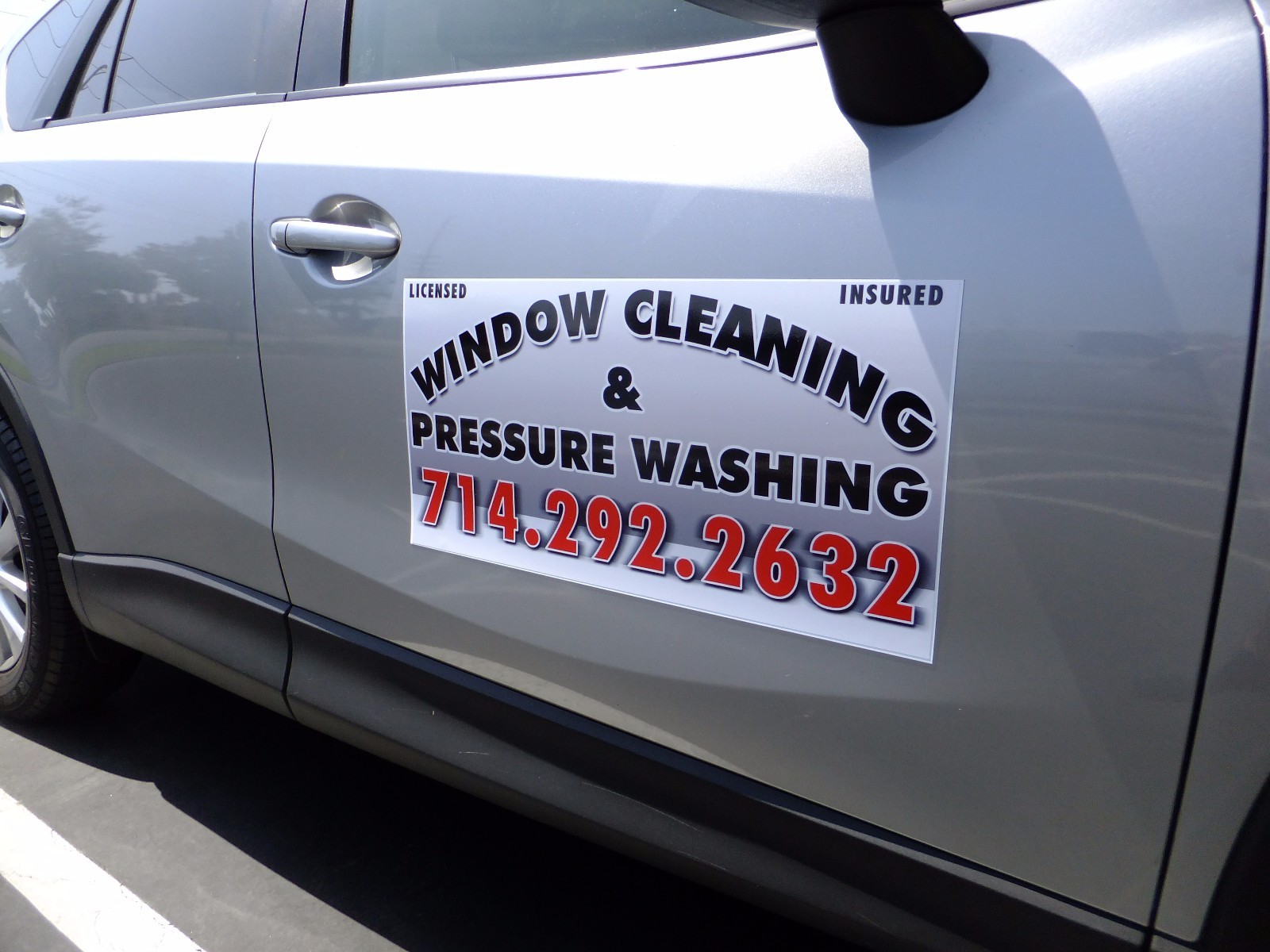 Car Magnets with Custom Graphics Door Signs Outdoor Pair Set 24&Prime; X 12&Prime; each