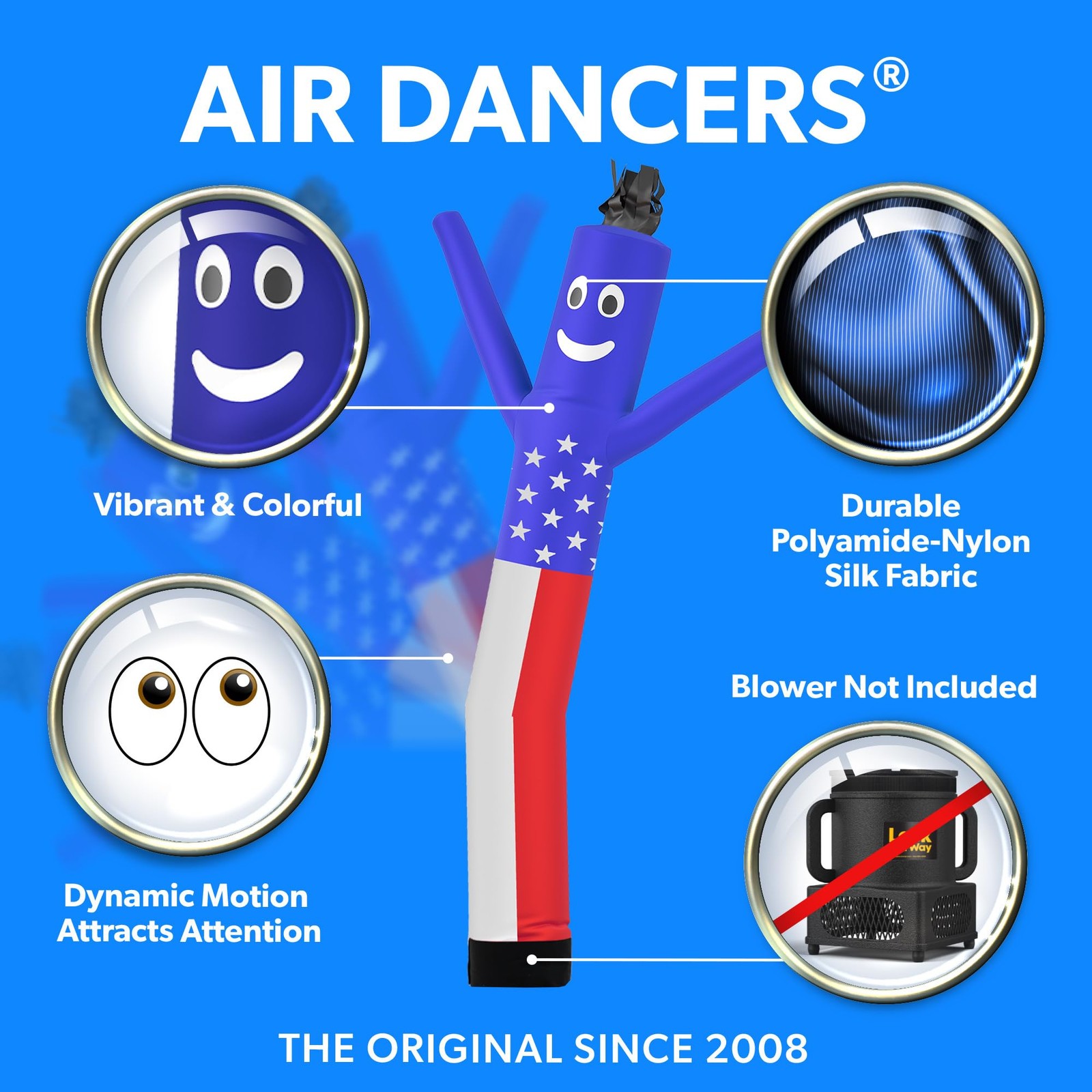 6ft Inflatable Tube Man – Wacky Waving Air Dancer for Advertising Events