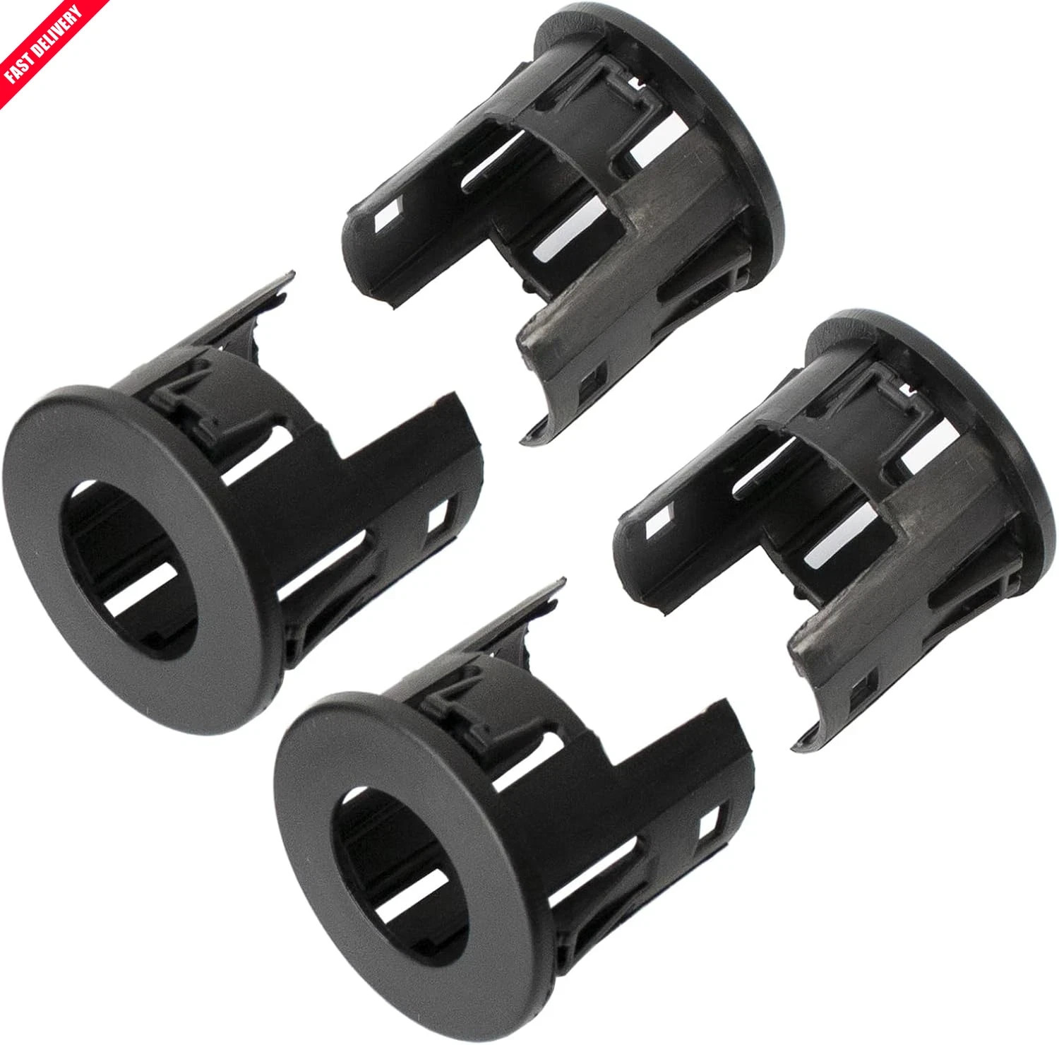 4X Parking Assist Sensor Mount Bracket Bezels Compatible with 2014-2018 Ram