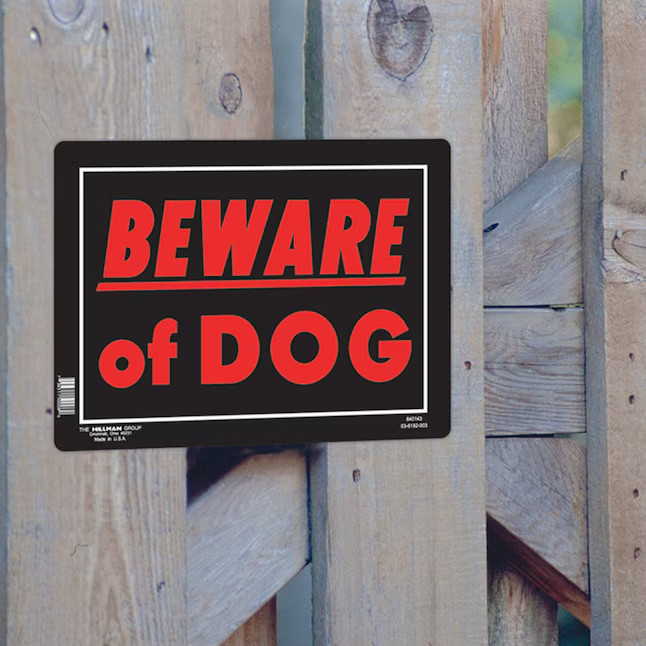 Hillman Sign Center Beware of Dog 10-in x 14-in Aluminum Pet Sign