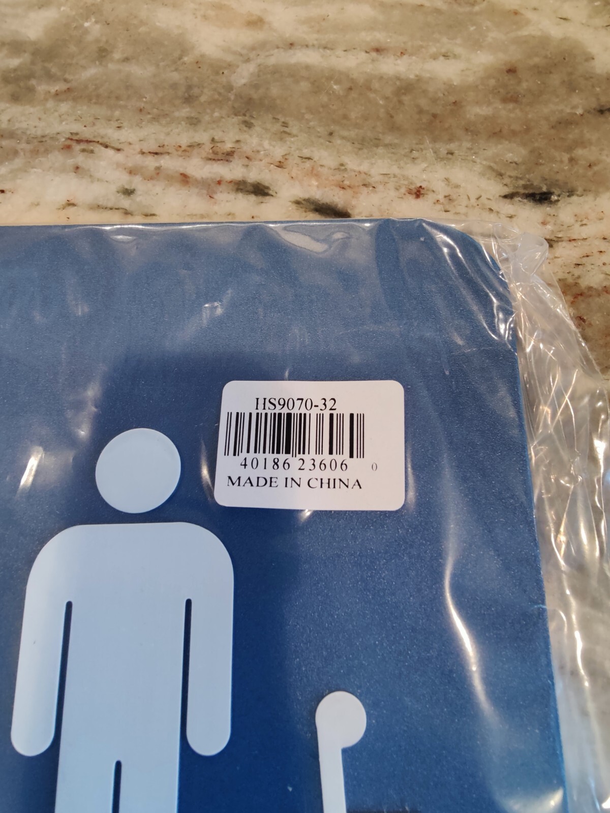 Don-Jo HS-9070-32 Unisex Mens Womens Restroom Sign Braille A.D.A Blue