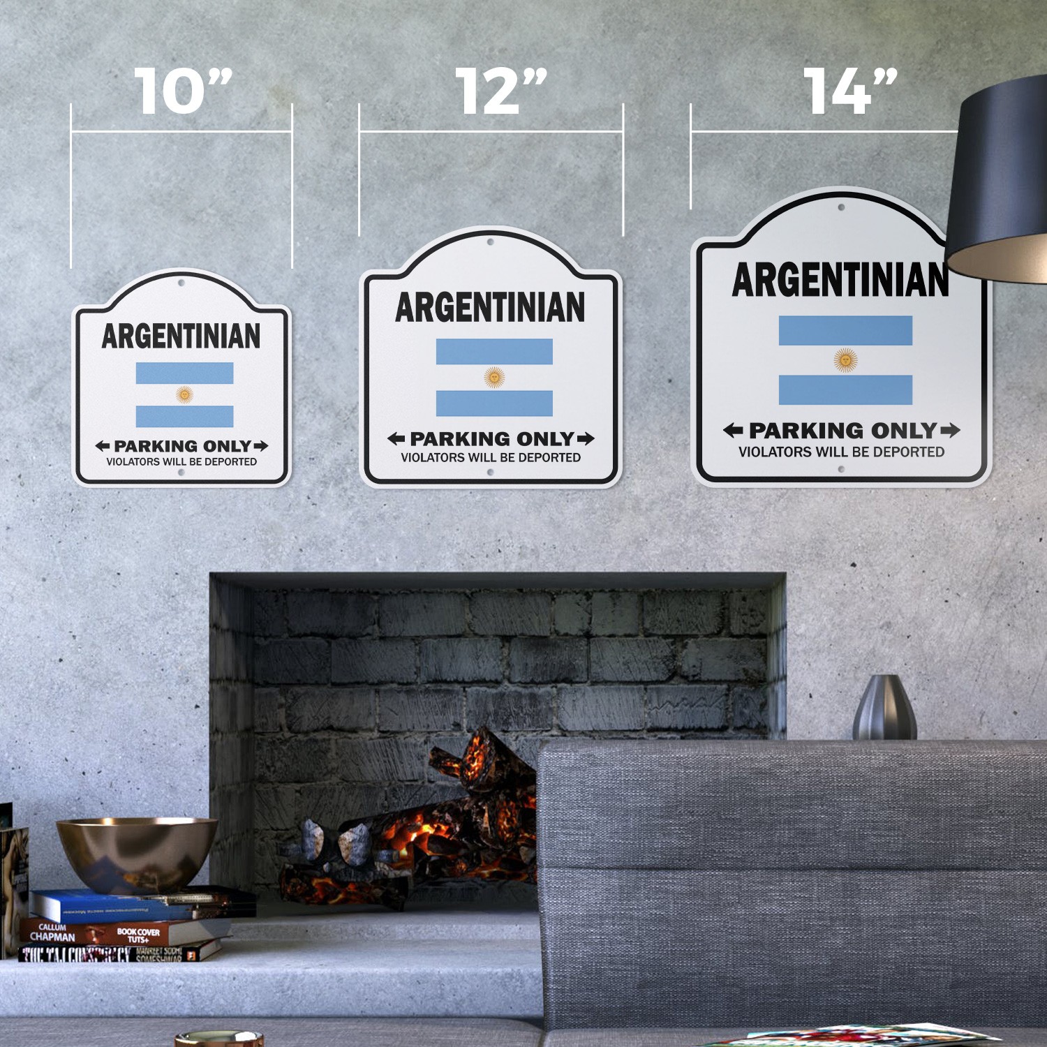 Argentinian Parking Plastic Sign Gag Novelty Funny Argentina South Ame