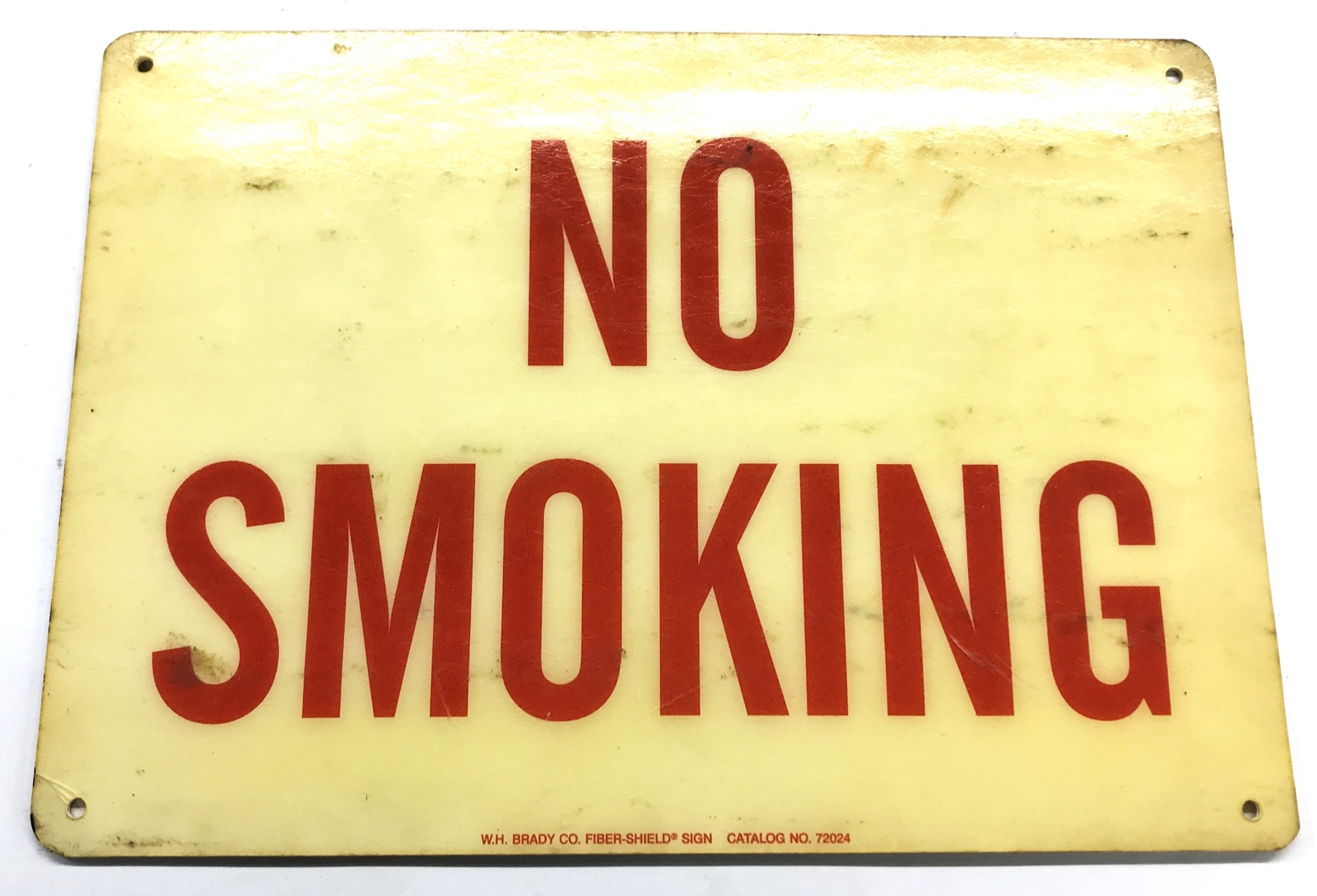 Brady Co No Smoking Sign 72024 NOS