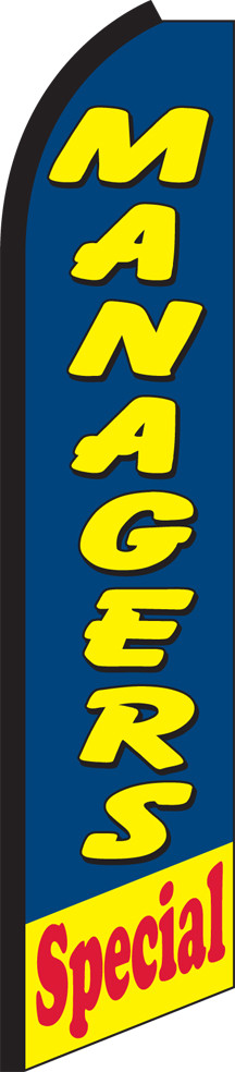 Managers Special Swooper Flag Feather Super Bow Banner